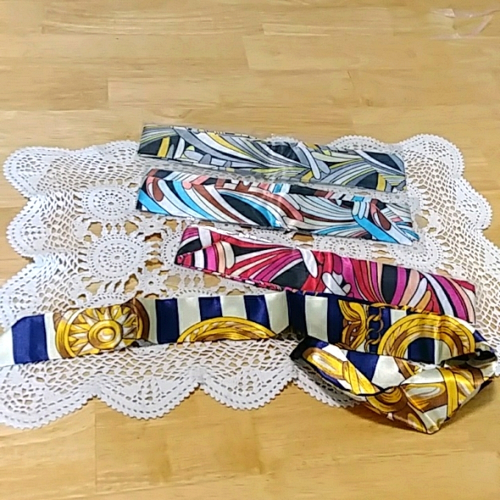 Skinny scarves bundle, colorful and fun accent